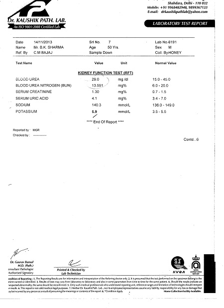 BHUVNESH-KUMAR SHARMA-50Yrs-Cortical-Echotexture-of-Both-Kidneys-Increasde-BIlateral-Medical-Renal Disease-Diabetic-NIIDM-Patient-report-11